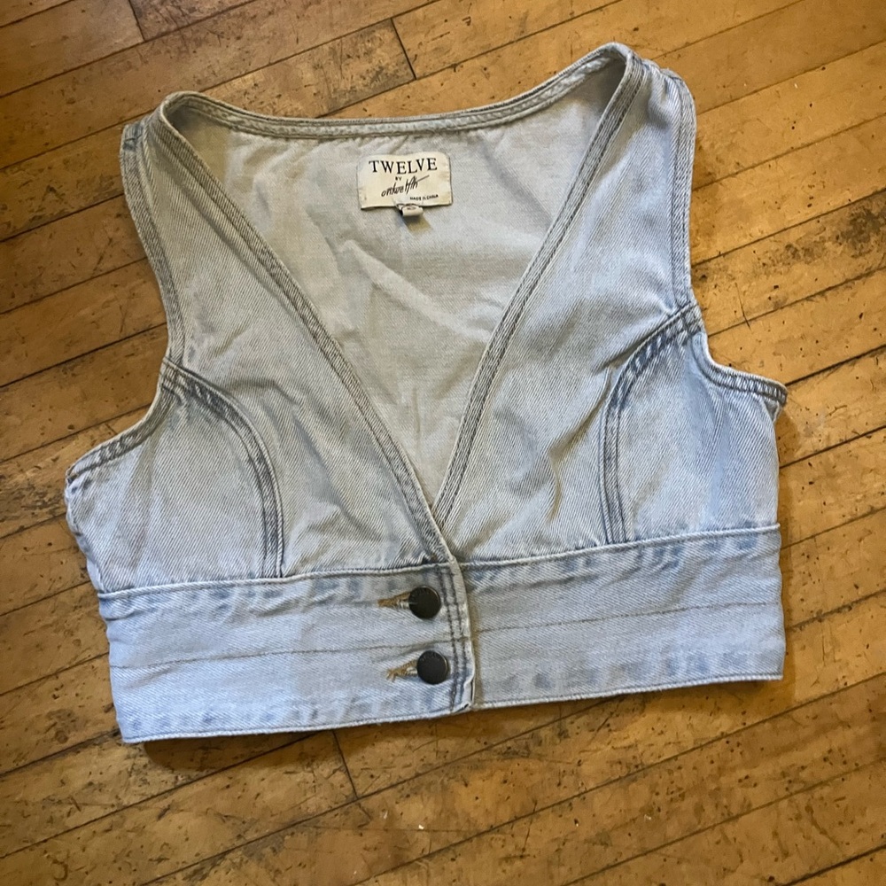 Twelve by Twelve Sky Blue Denim Vest